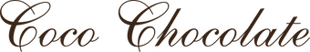 artisan handmade chocolate wordmark in brown cursive lettering on a black background