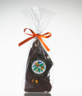 Orange Shards Coco Chocolate artisan chocolate 100 g bag with chocolate bar rind decoration, dark brown