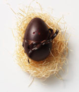Art Series Easter Egg by Coco Chocolate artisan chocolate milk egg with cacao butter painted art detail