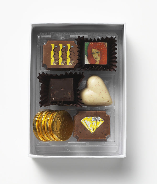 Aphrodisiac Box by Coco Chocolate artisan chocolate gift box range, with cardamom and cinnamon chocolates