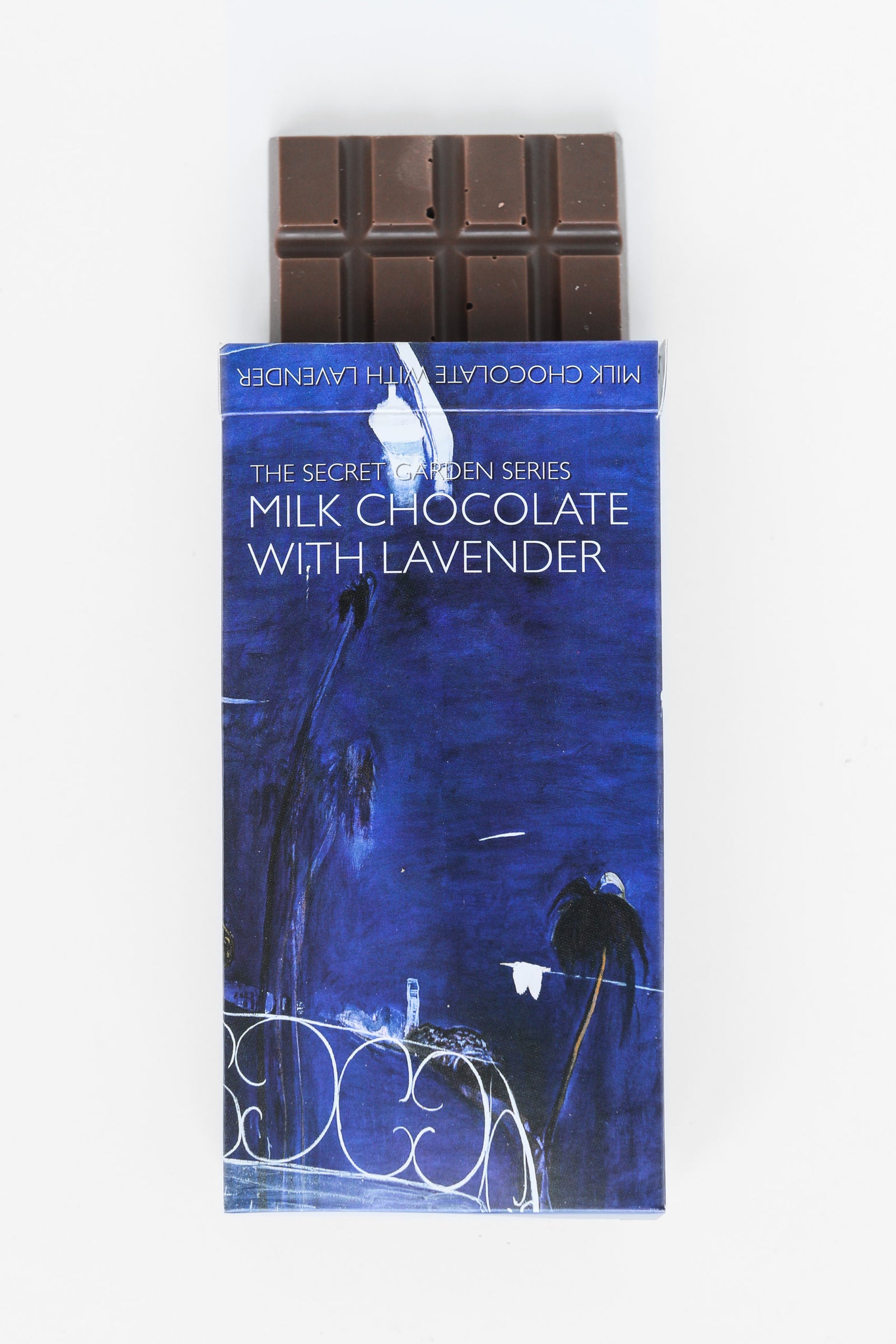 Secret Garden Milk Chocolate with Lavender by Coco Chocolate artisan chocolate bar with lavender infusion